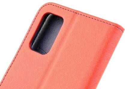 Etui portfel Fancy Case do Samsung Galaxy A02s czerwony