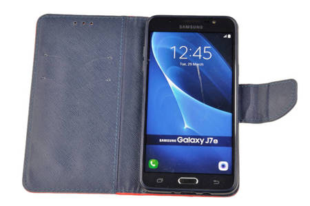 Etui portfel Fancy Case do Samsung Galaxy J7 2016 czerwony